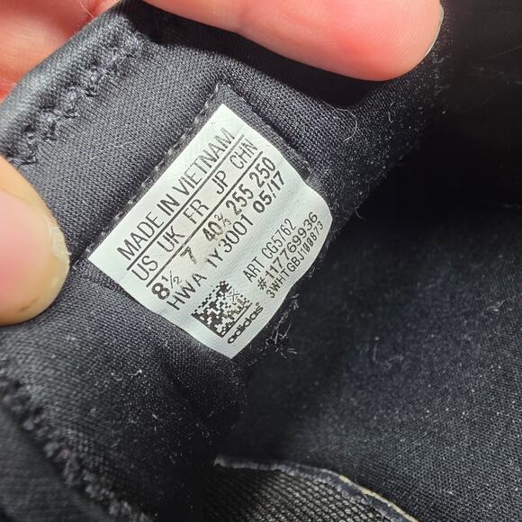 Adidas Cloudfoam Black Mesh Mens 8.5 Sneakers Lightweight Running Training - Picture 8 of 8